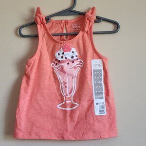 Falls Creek - Ice-cream Tank Top With Knot Ties Size 18 Months NWT